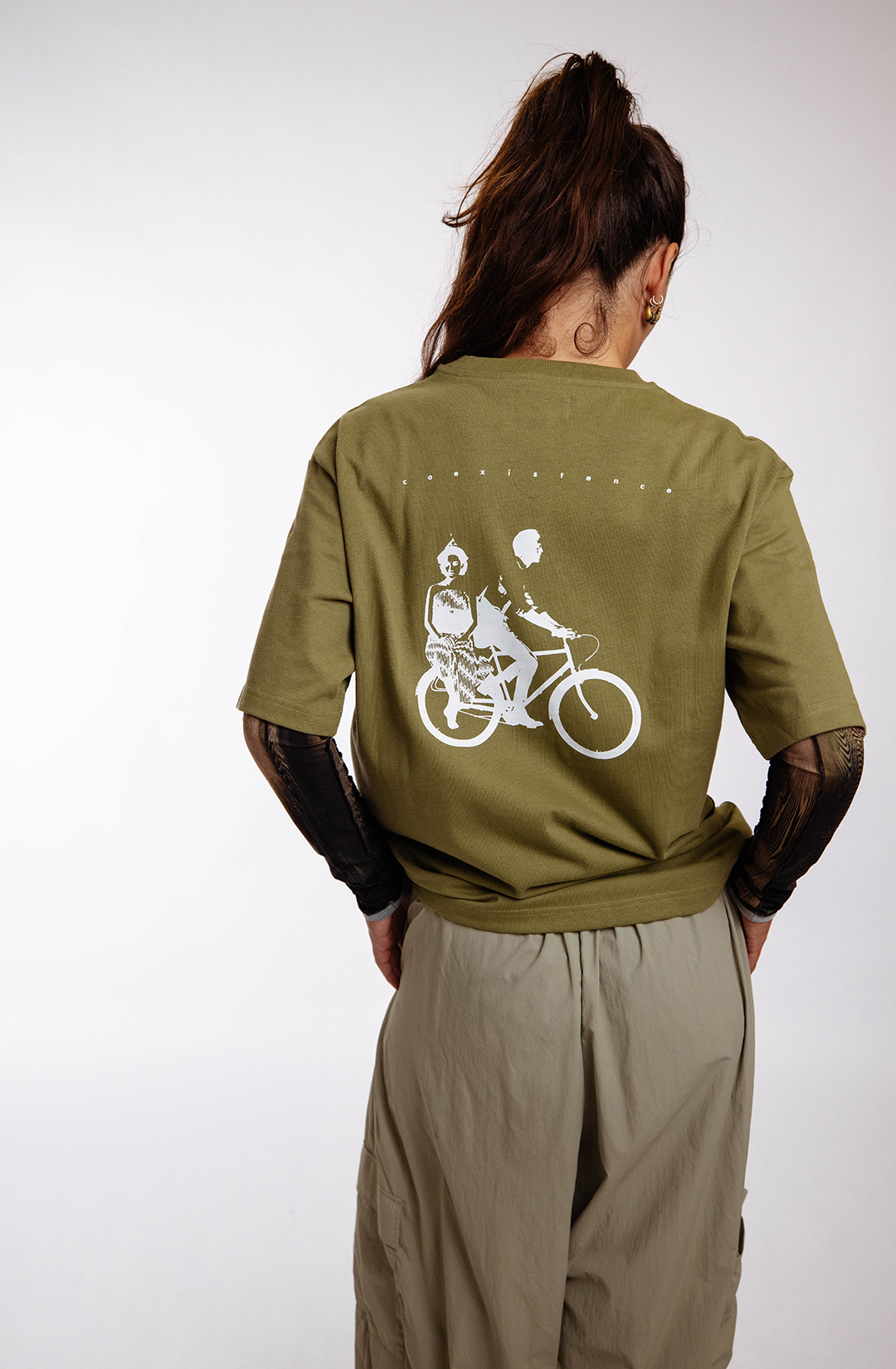 BGM X ENDY t-shirt | olive green - boxy fit