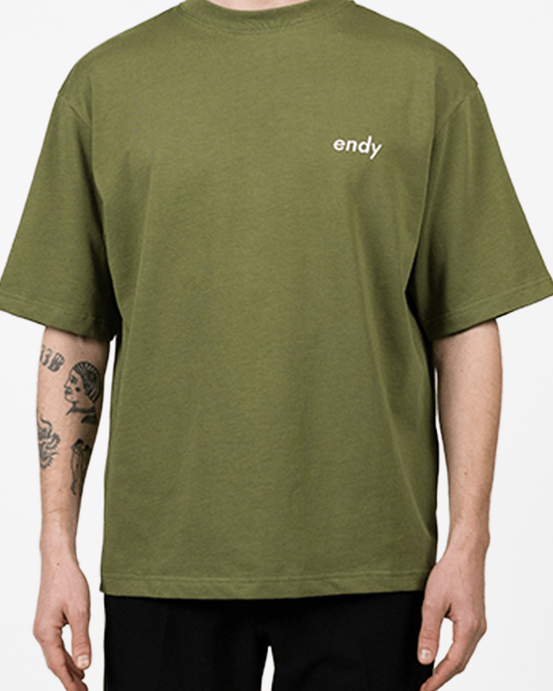 Essential T-shirt Green - boxy Fit - Endy