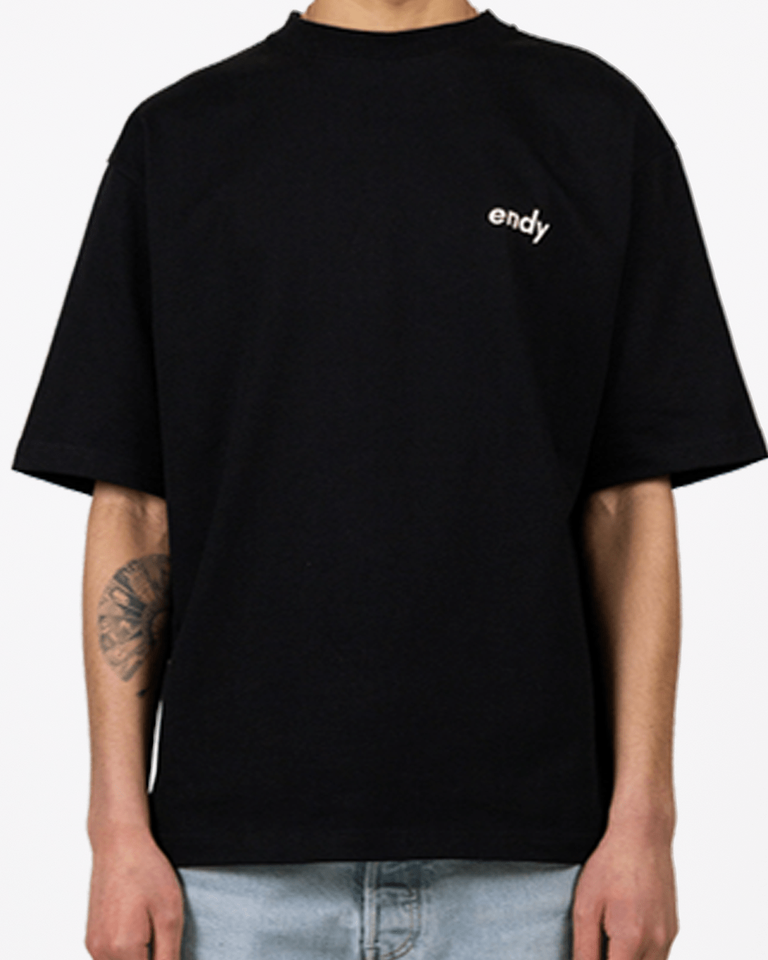 Essential T-shirt Black - boxy Fit - Endy