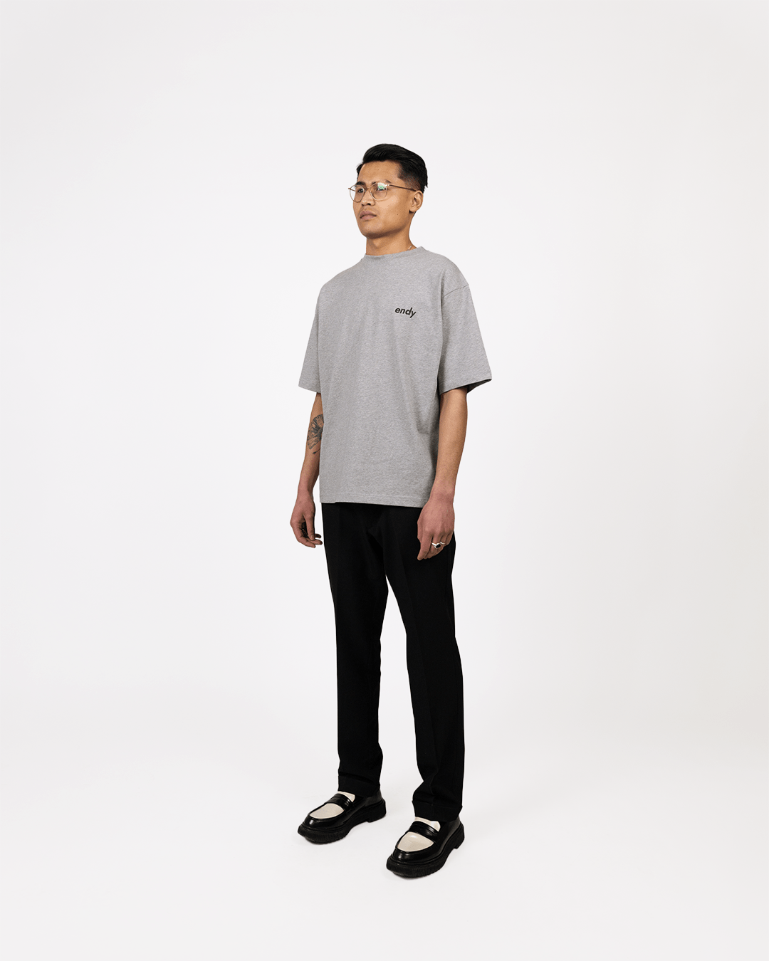 Essential T-shirt Grey - boxy Fit - Endy