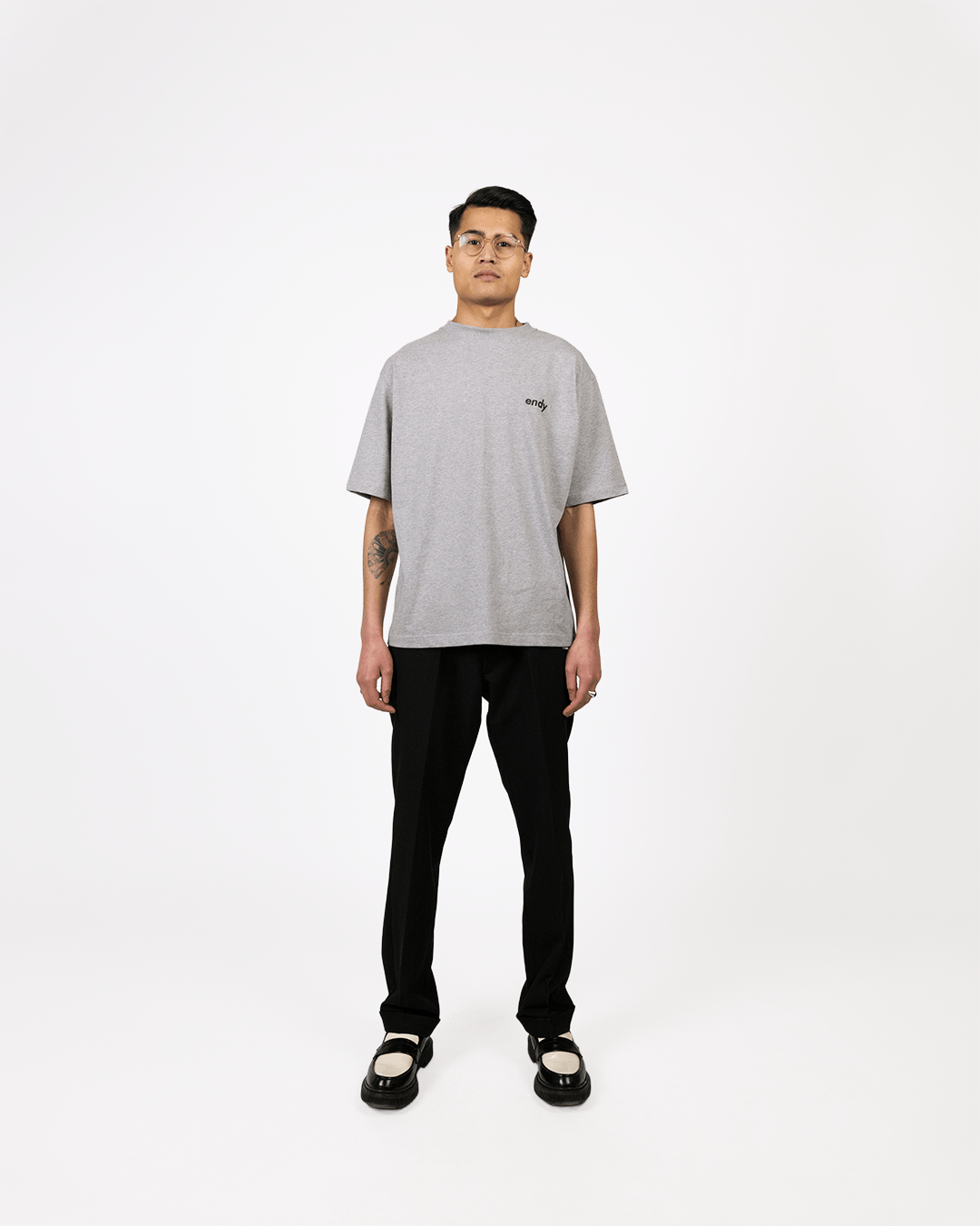 Essential T-shirt Grey - boxy - Endy