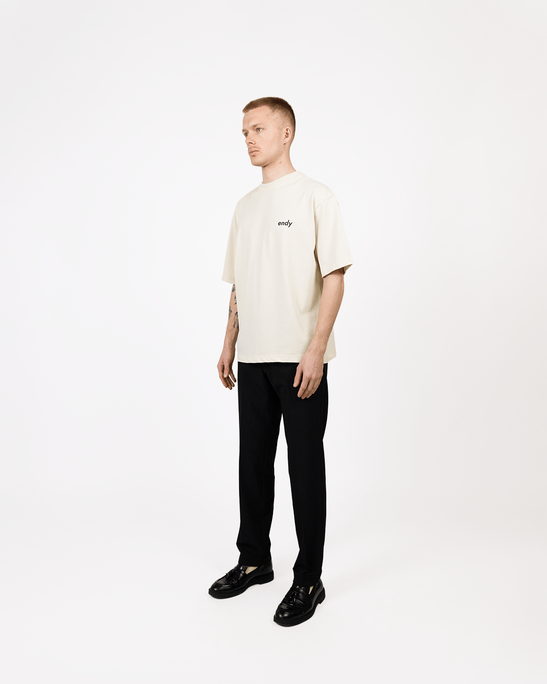 Essential T-shirt Off - White - boxy Fit - Endy