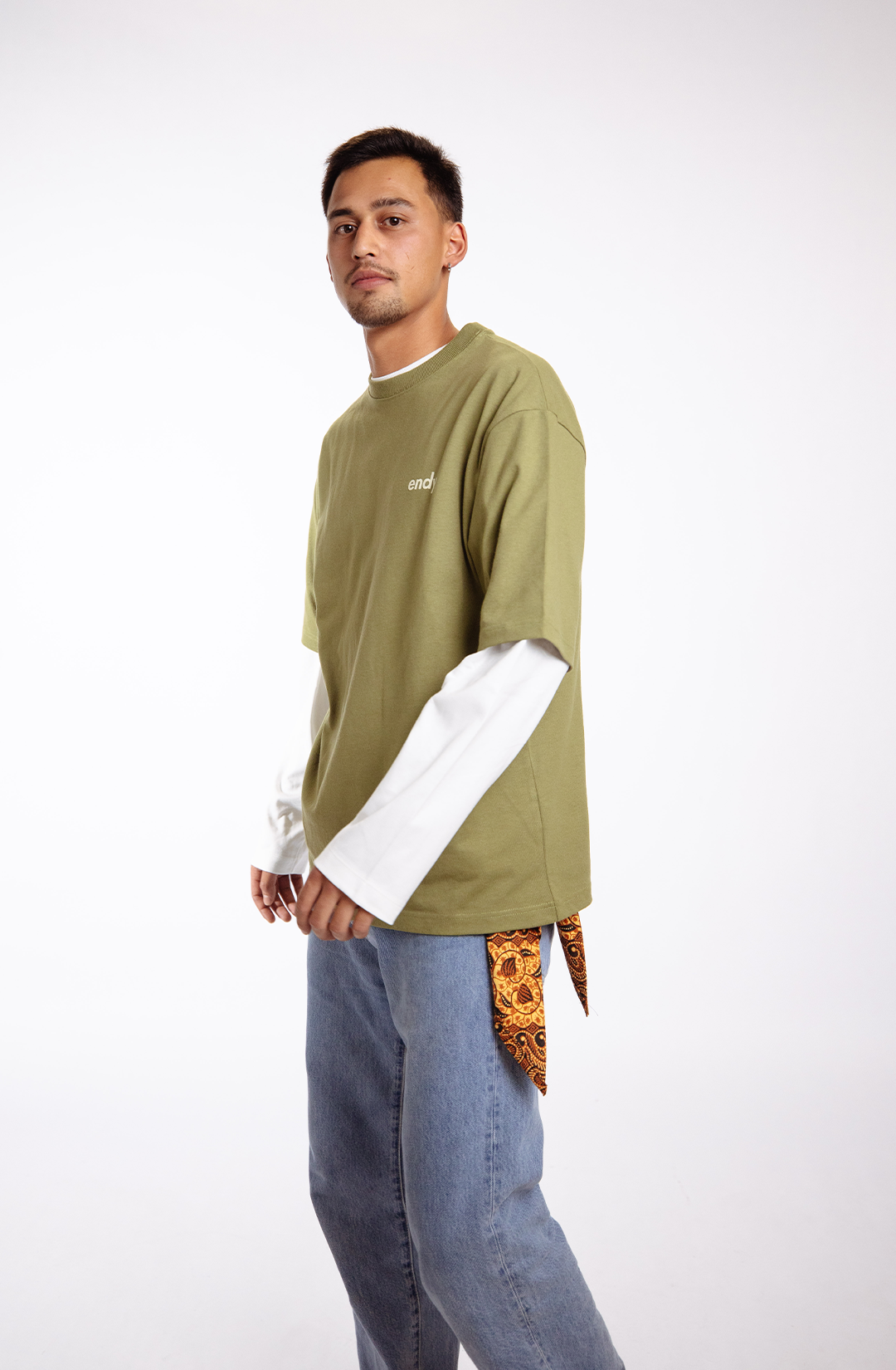 BGM X ENDY t-shirt | olive green - boxy fit