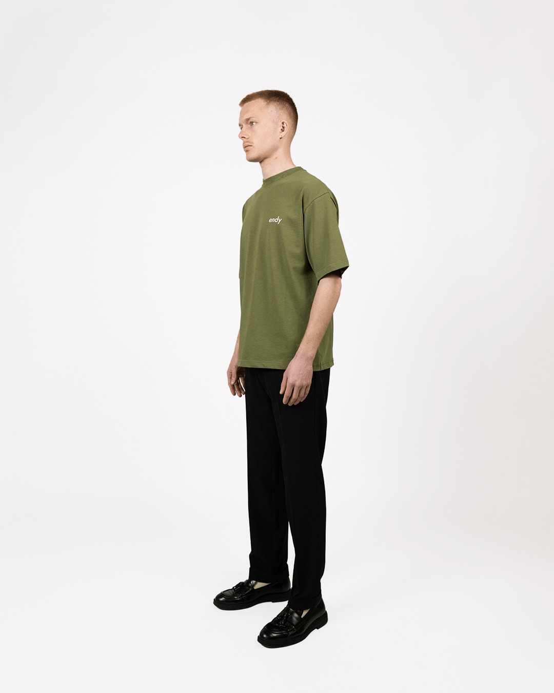Essential T-shirt Green - Relaxed Fit - Endy