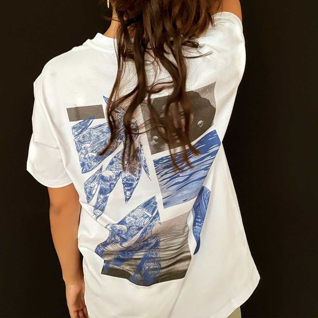 Endy The Way of Water Loose T-Shirt White - women -back